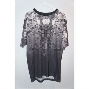 H&M Floral Mesh T-Shirt (Size Large)